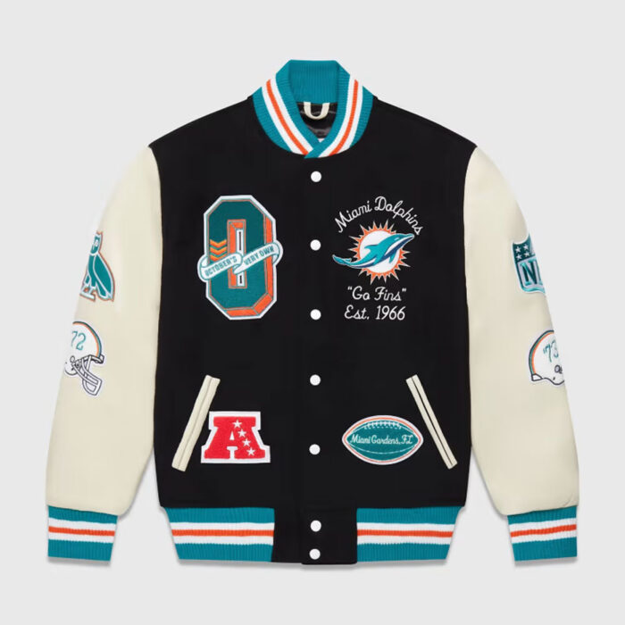 OVO X NFL Miami Dolphins Varsity Jacket