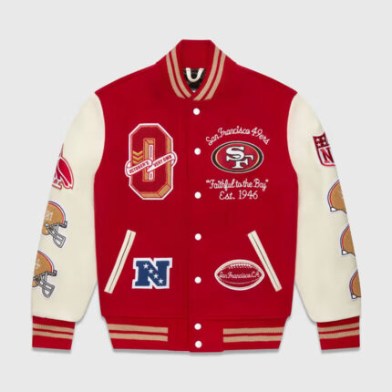 OVO X NFL San Francisco 49ERS Varsity Jacket